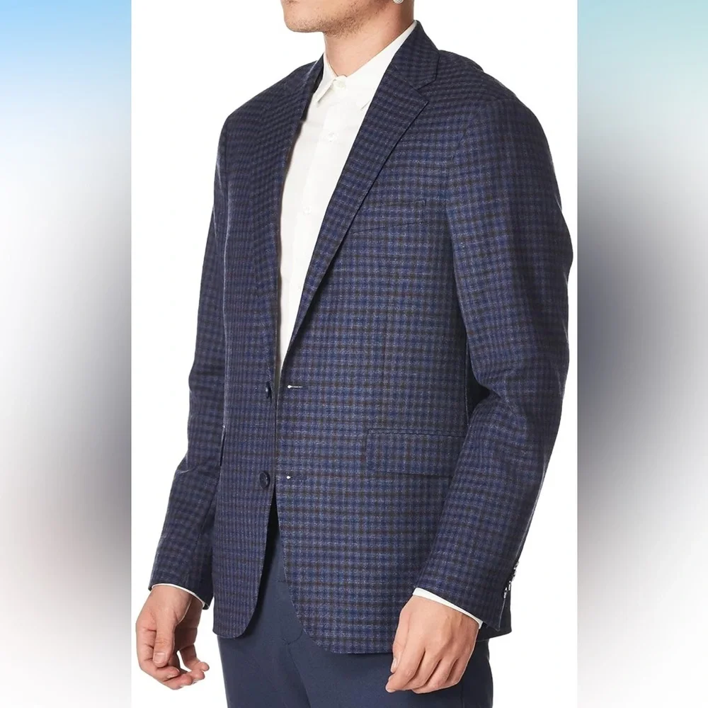 Cole Haan Blue Sport Coat Wool Blend